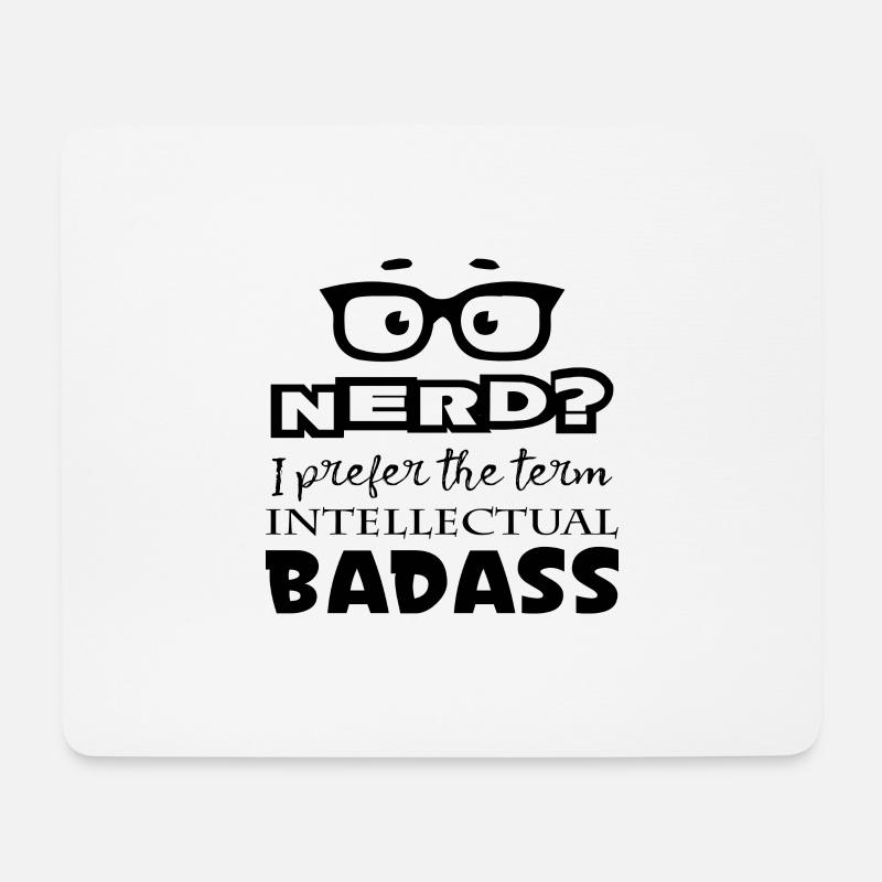 Nerd badass - Mouse Pad (horizontal) - white