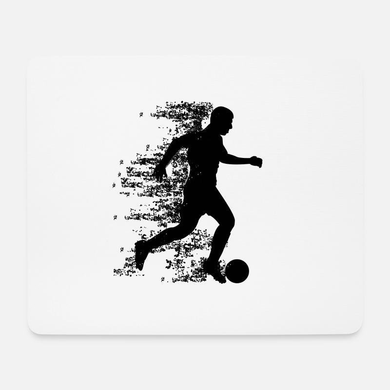 Fußball - Mousepad (Querformat) - Weiß
