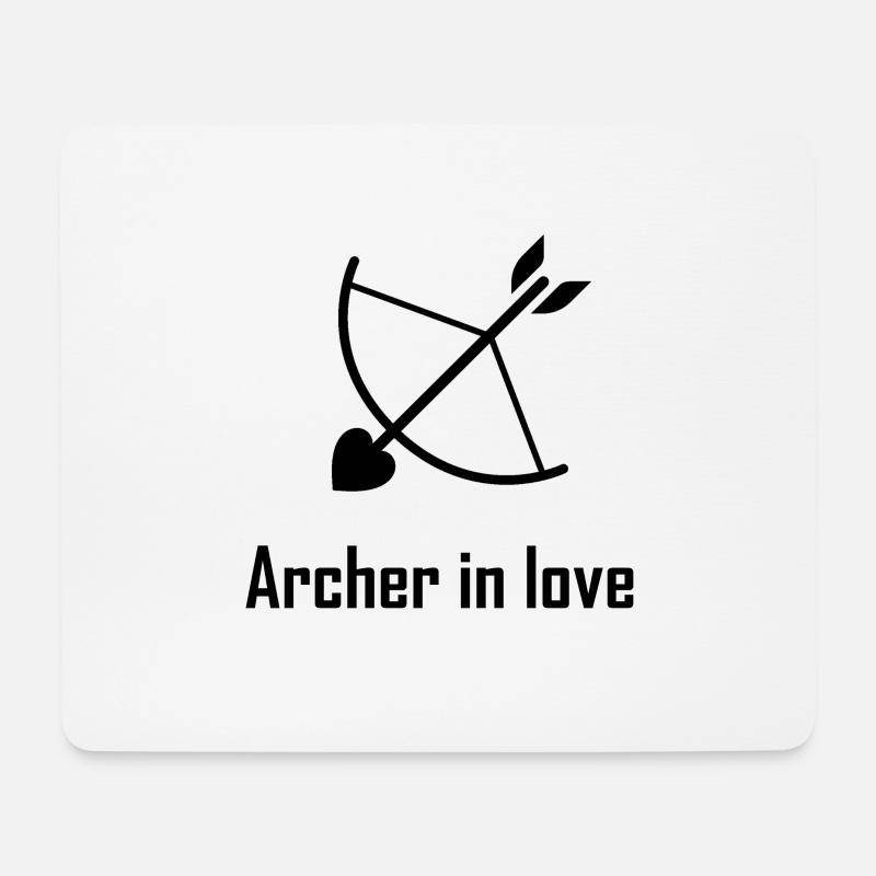 Bogenschießen Archery Bogensport Archer in love - Mousepad (Querformat) - Weiß