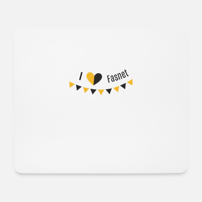 I love Fasnet - Mousepad (Querformat) - Weiß