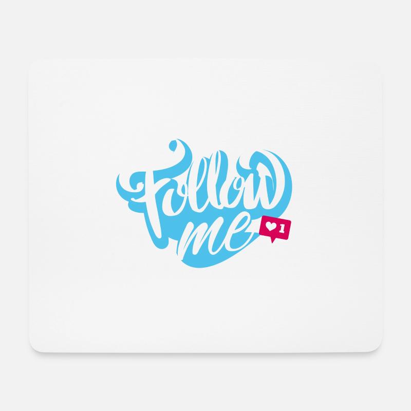 Follow me - Mousepad (Querformat) - Weiß