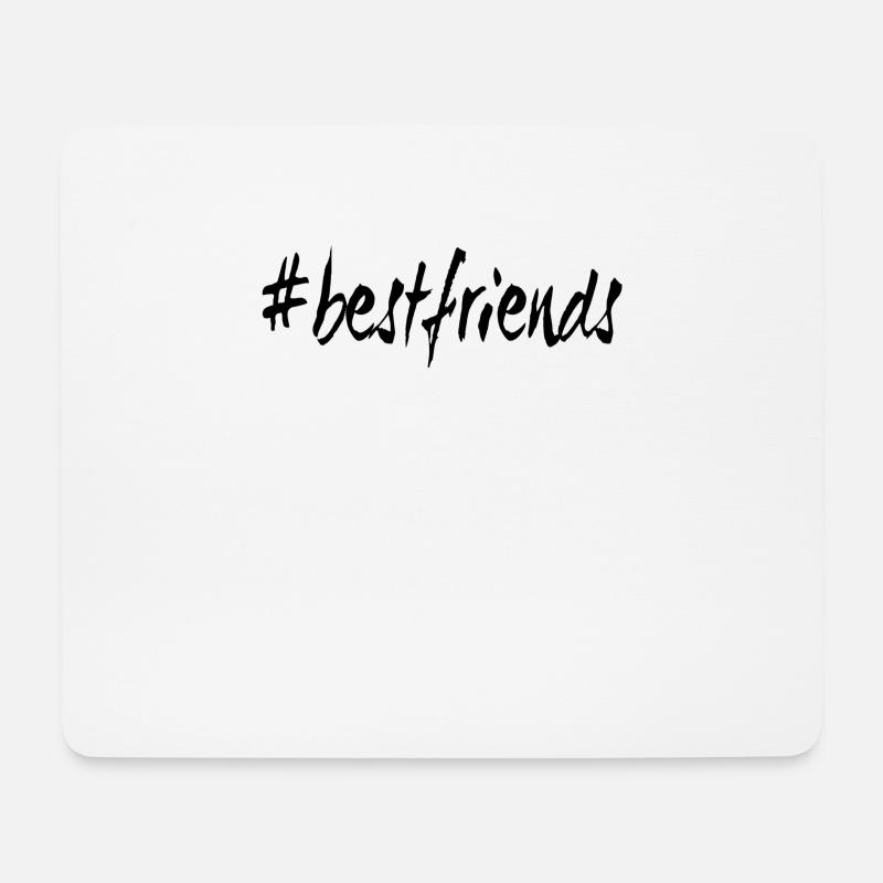 #bestfriends - Mousepad (Querformat) - Weiß