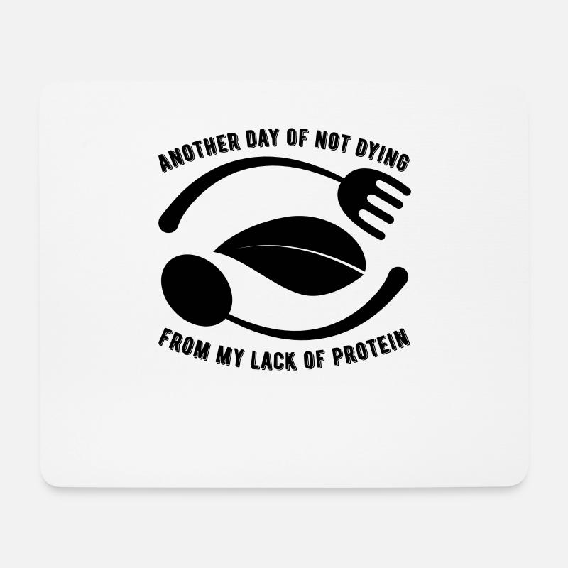 VEGAN Shirt · Veganlogo · Geschenk - Mousepad (Querformat) - Weiß