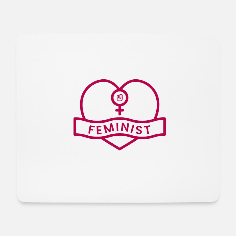 feminist - Mouse Pad (horizontal) - white