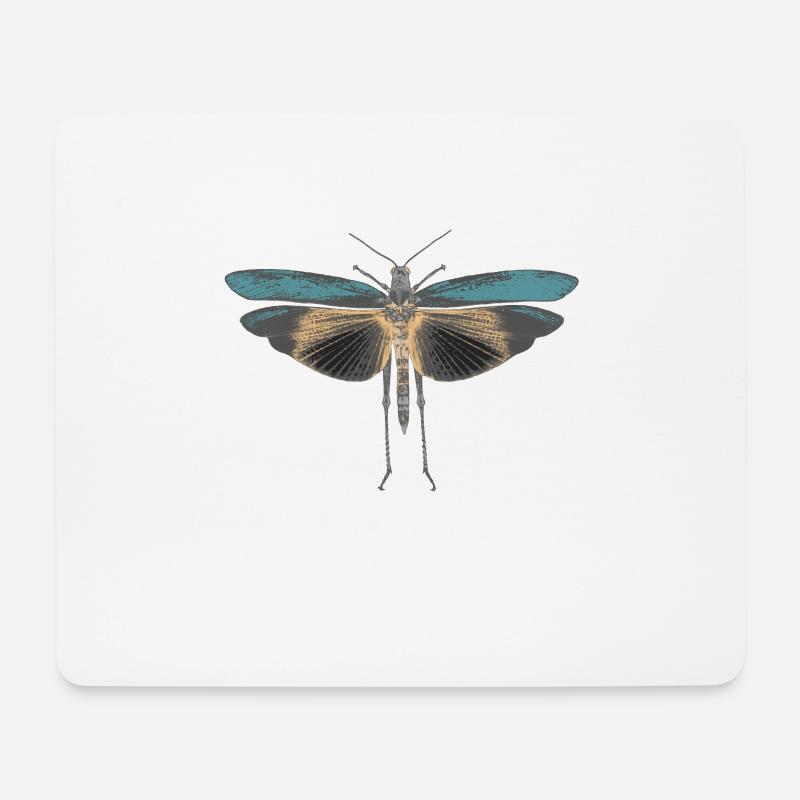 Motte in Pastell - Mousepad (Querformat) - Weiß