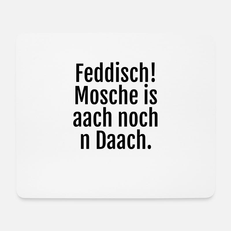 Witziges Outfit auf Hessisch. Geschenk für Hessen. - Mousepad (Querformat) - Weiß