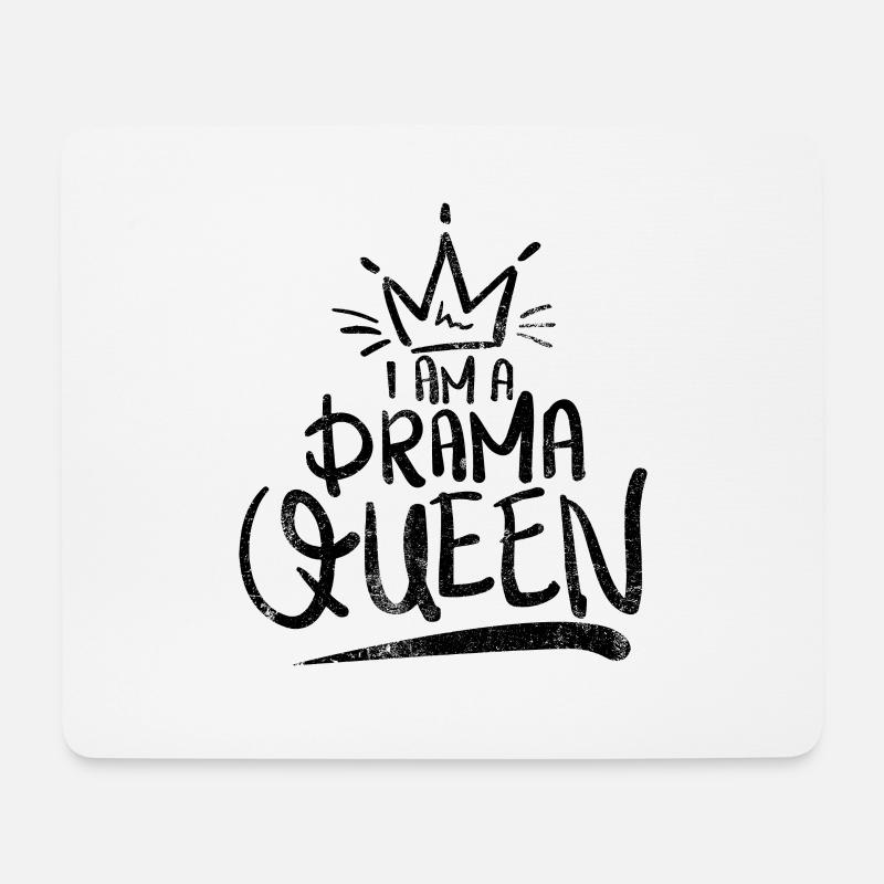 Drama Queen Spruch - Mousepad (Querformat) - Weiß