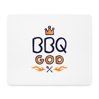 Bbq God - Mousepad (Querformat) - Weiß - Vorne