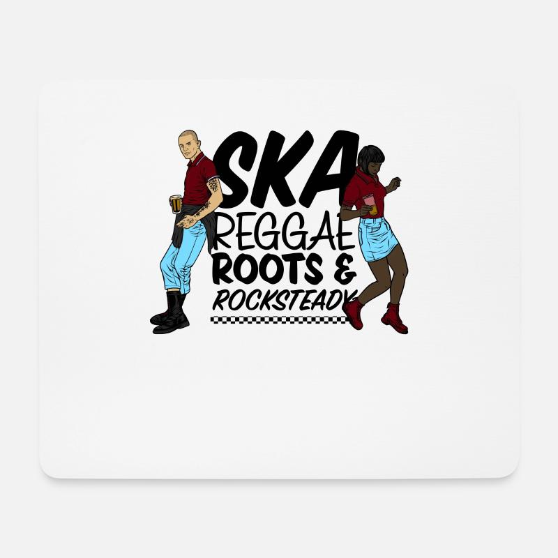 Trojaner Skinhead-Reggae-Druck - Ska, Roots & - Mousepad (Querformat) - Weiß