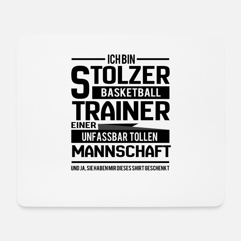 Basketball Trainer - Mousepad (Querformat) - Weiß