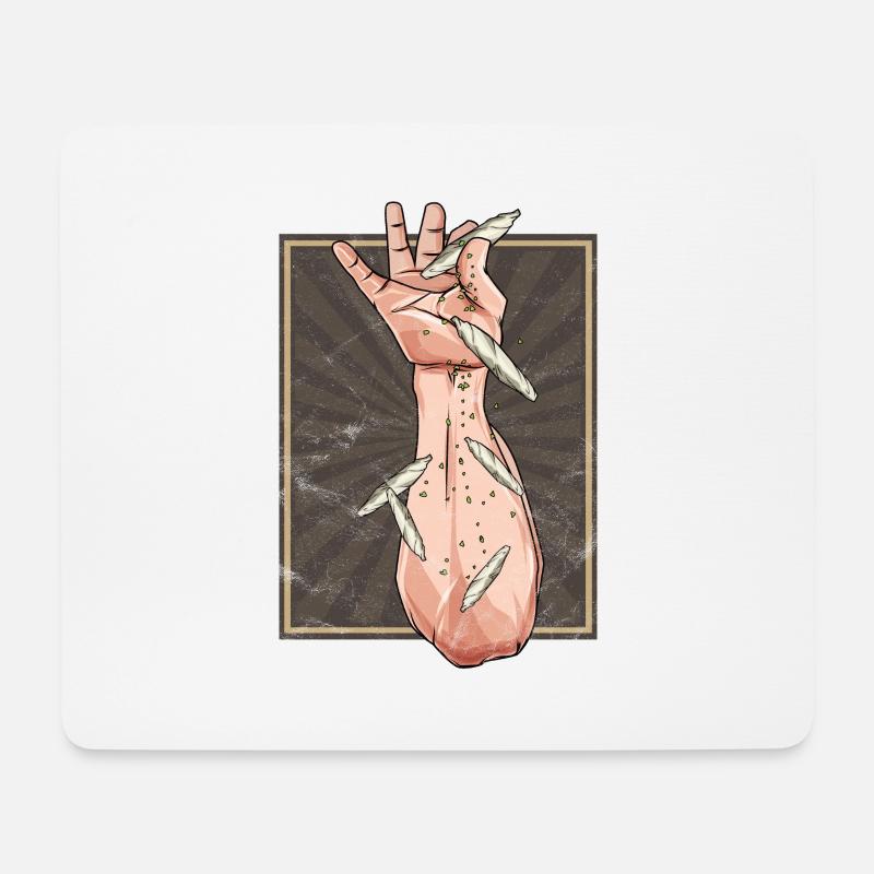 Salt Bae Meme 420 Cannabis Gift Tshirt - Mouse Pad (horizontal) - white