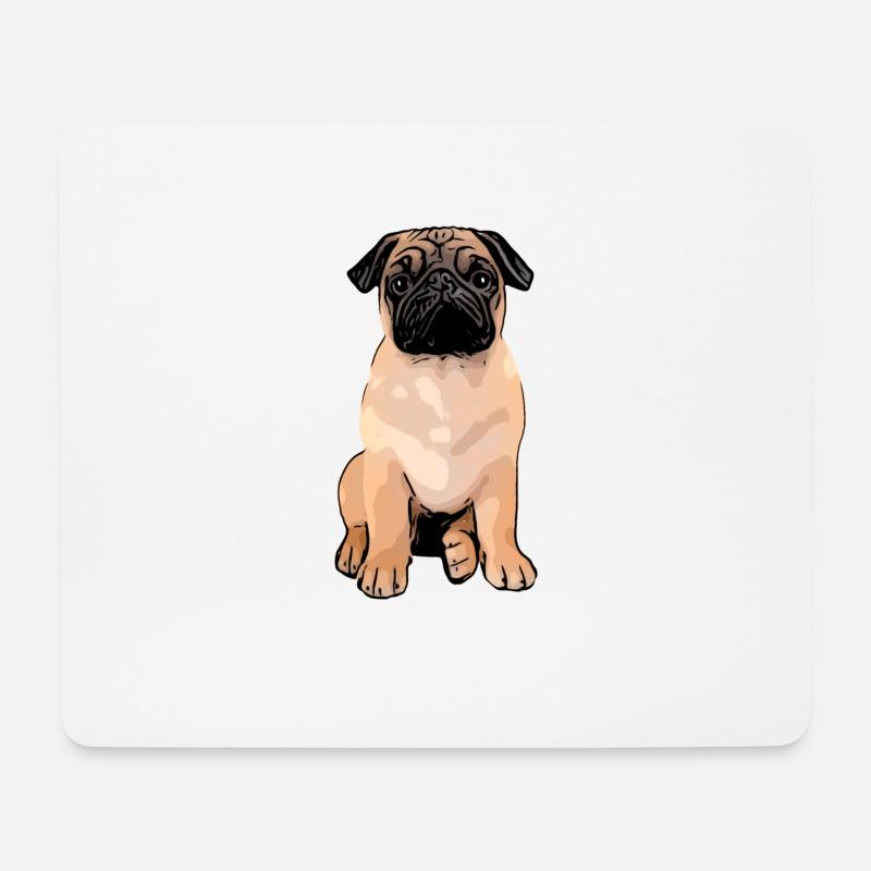 Pug Pug Pug - Mouse Pad (horizontal) - white