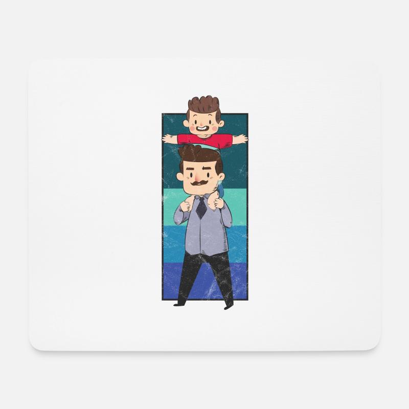 Father Son Fathers Day Dad Saying Tshirt - Mouse Pad (horizontal) - white