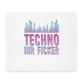Techno Psytrance Ihr Ficker Geschenk - Mousepad (Querformat) - Weiß - Vorne