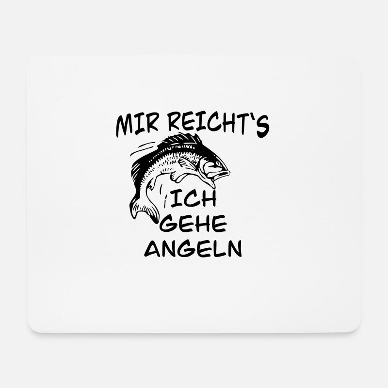 Mir reicht es, ich gehe angeln - Mousepad (Querformat) - Weiß
