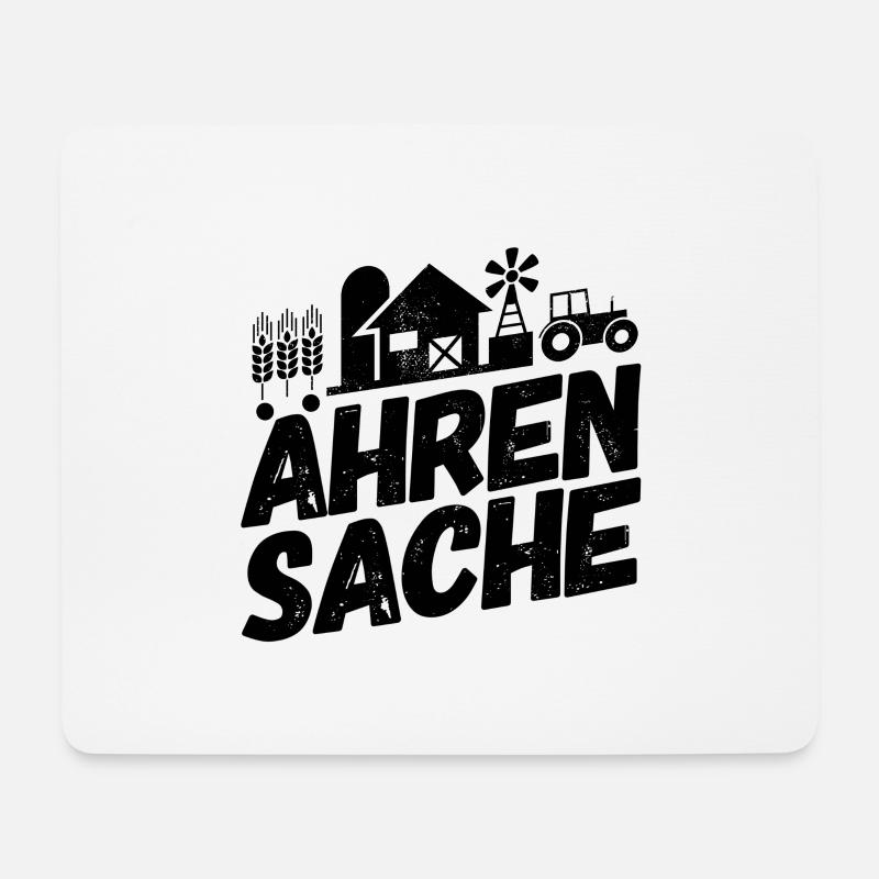 Landwirt Bauer Landwirtschaft Sprüche Ähre - Mousepad (Querformat) - Weiß