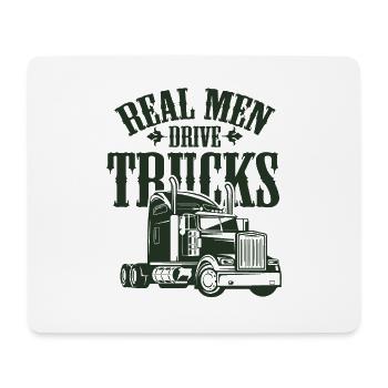 echte Männer fahren Lastwagen - Mousepad (Querformat) - Weiß - Vorne
