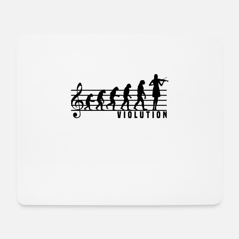 Violinist Geige Violine Noten Evolution Geschenk - Mousepad (Querformat) - Weiß