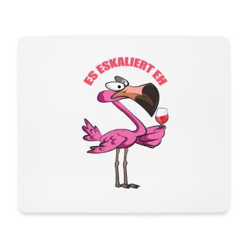 Flamingo Party Es Eskaliert Eh - Mousepad (Querformat) - Weiß - Vorne