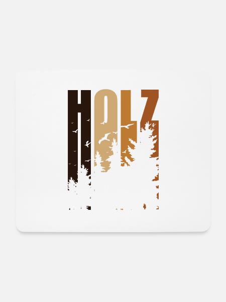 Holz Wald Für Holzfäller - Mousepad (Querformat) - Weiß