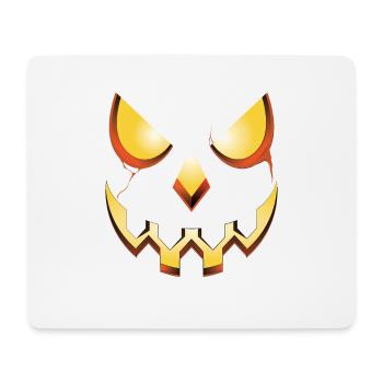 Gruseliges Kürbis Halloween Design - Mousepad (Querformat) - Weiß - Vorne