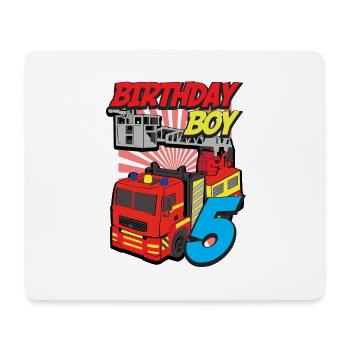 Firefighters fifth birthday for firefighters K. - Mouse Pad (horizontal) - white - Front
