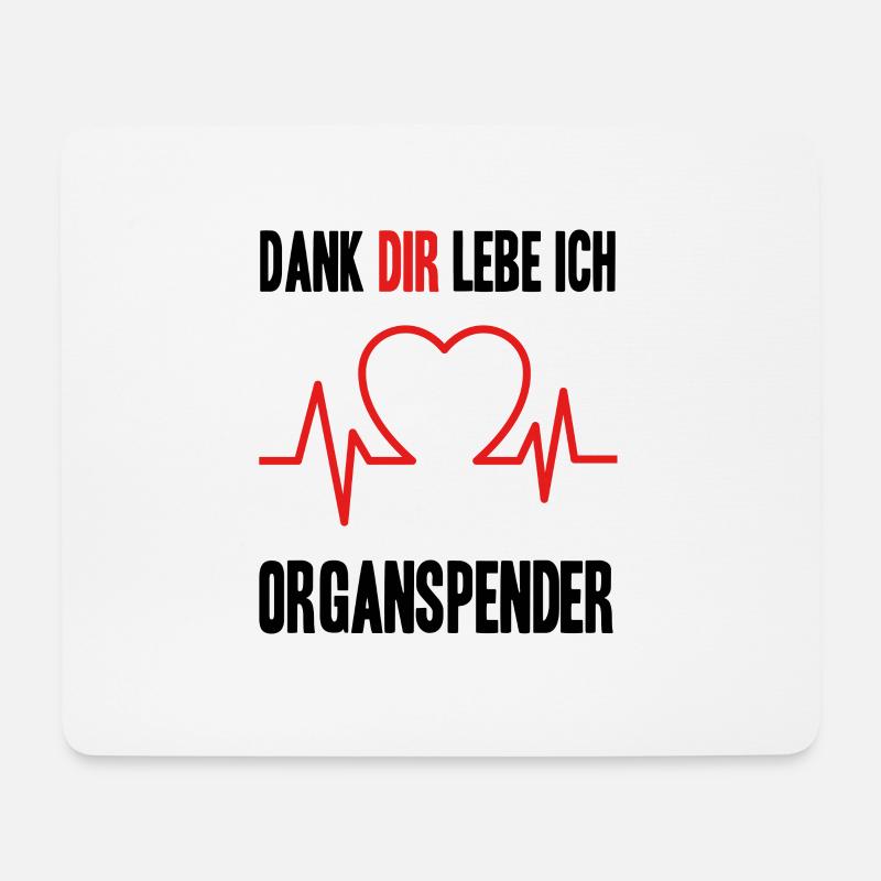 Organspende rettet Leben - Werde Organspender! - Mousepad (Querformat) - Weiß