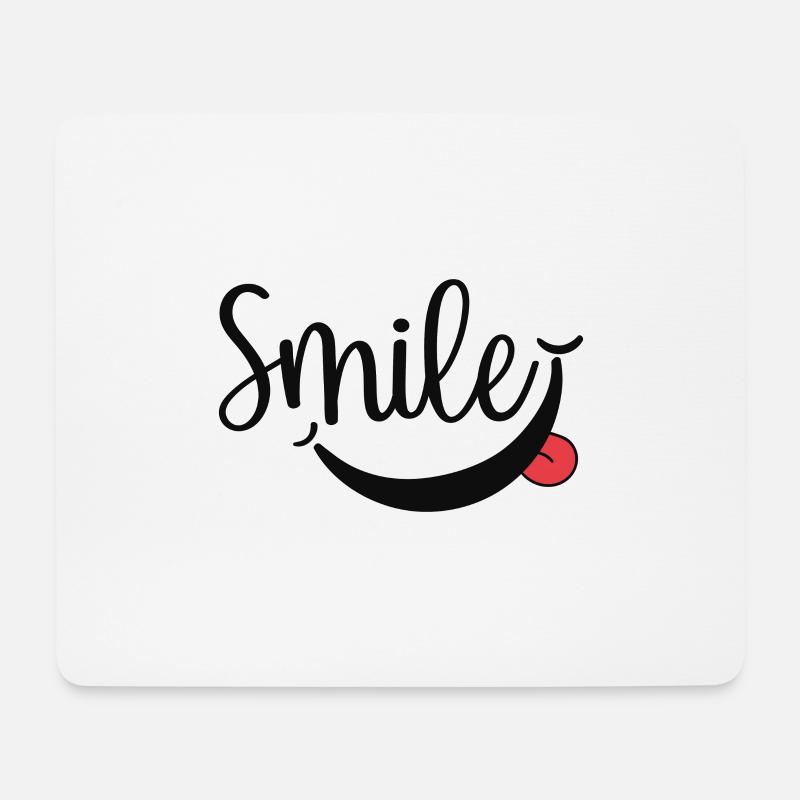 Smile font - Mouse Pad (horizontal) - white
