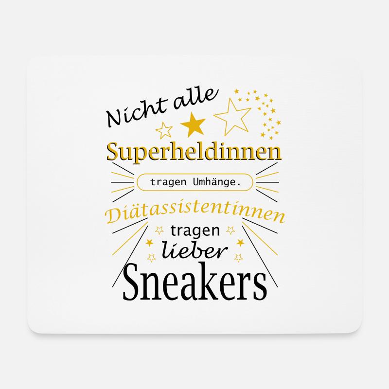 Diätassistentin Superheldin Ernährung Beruf - Mousepad (Querformat) - Weiß