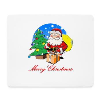Weihnachtsmann mit Sack voller Geschenke - Mousepad (Querformat) - Weiß - Vorne