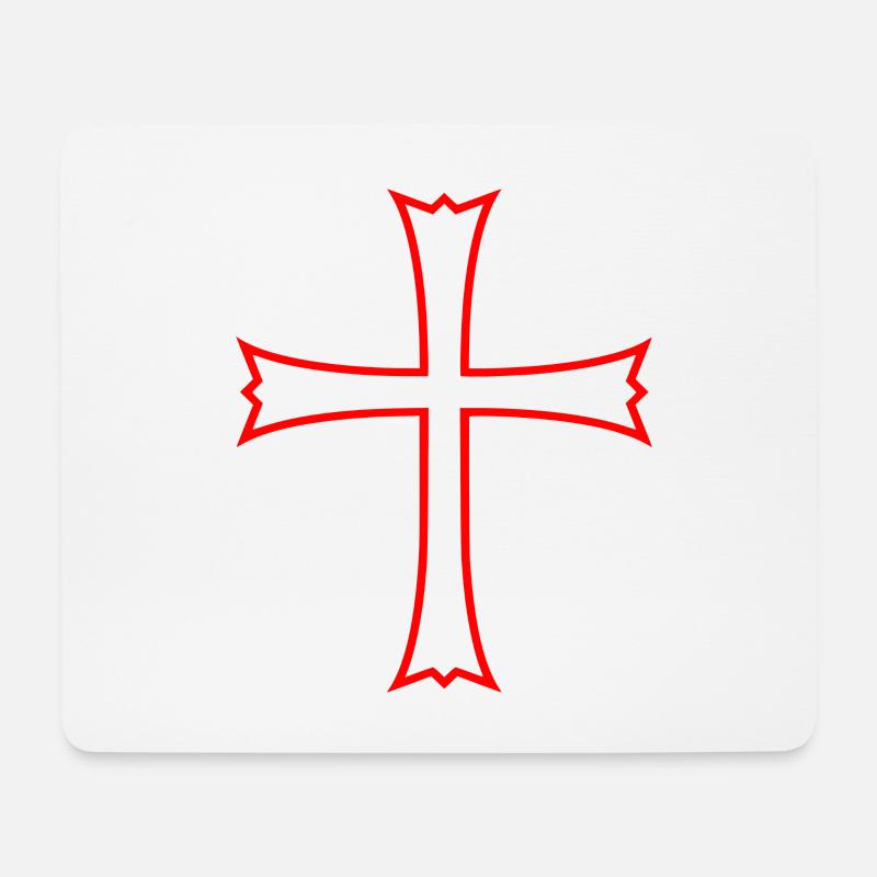 kreuz - Mousepad (Querformat) - Weiß