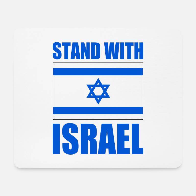 Stand with israel - Mousepad (Querformat) - Weiß