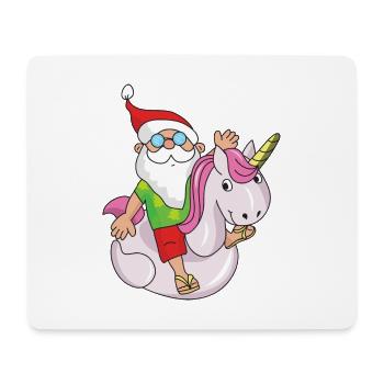 Lustiger Weihnachtsmann Santa Claus Weihnachten - Mousepad (Querformat) - Weiß - Vorne