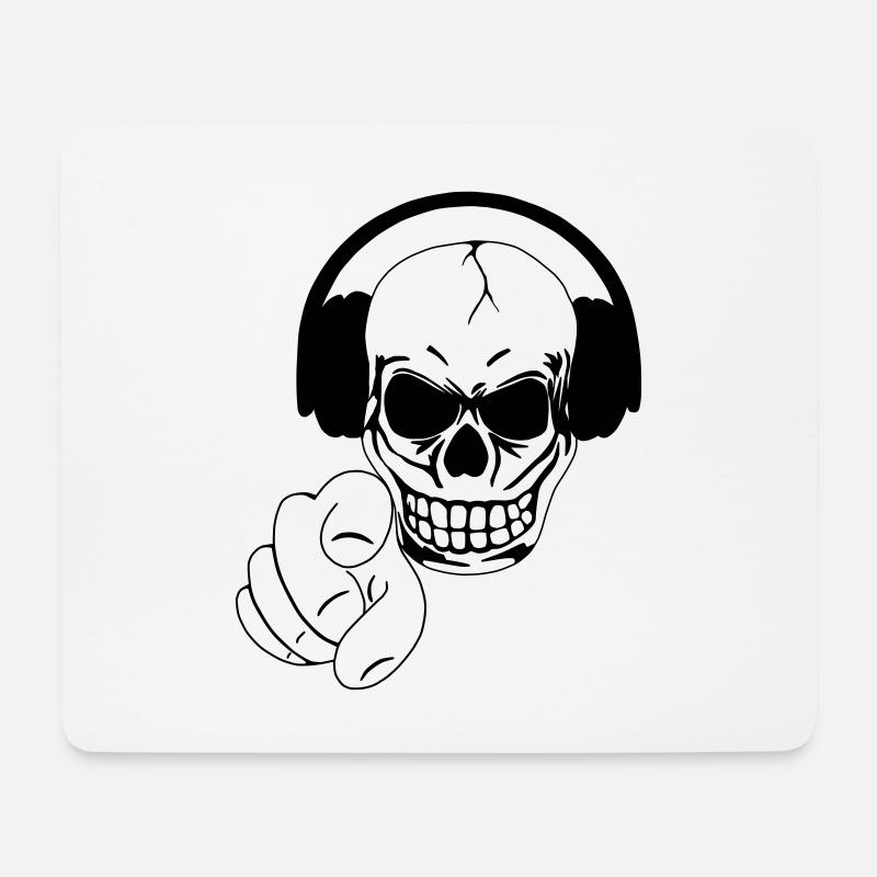 Skull - Mouse Pad (horizontal) - white