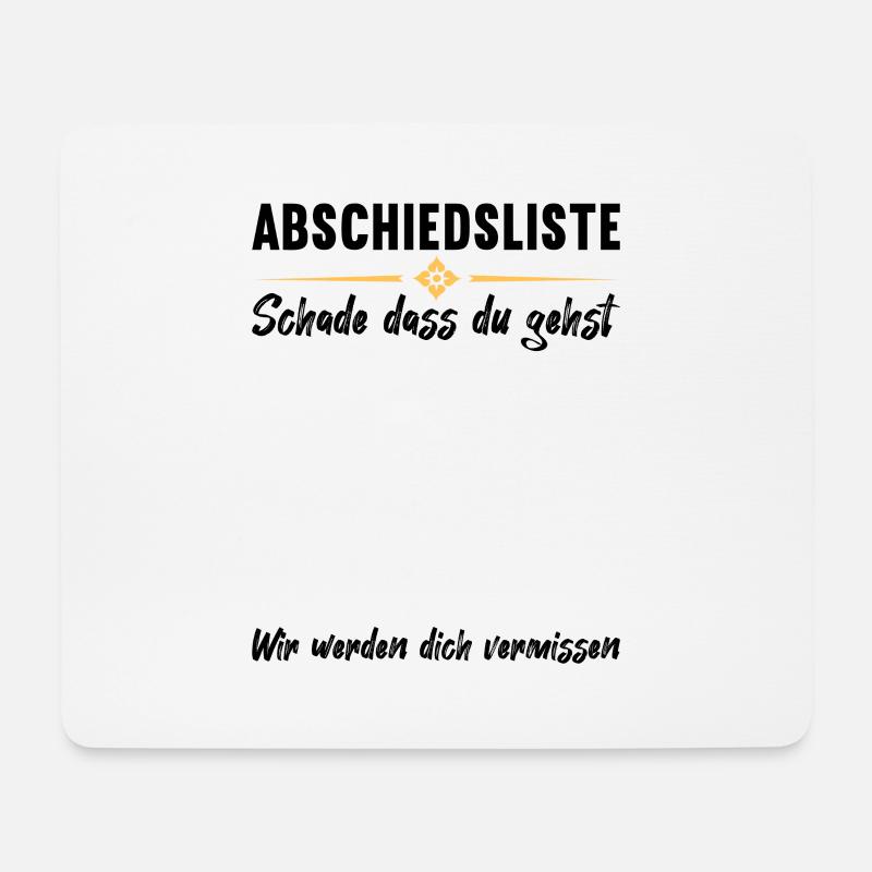 Abschiedsgeschenk Jobwechsel Kollege - Mousepad (Querformat) - Weiß