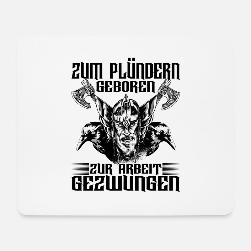 Wikinger Nordische Mythologie - Mousepad (Querformat) - Weiß