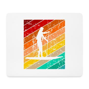 Stand Up Paddling Board SUP Paddeln - Mousepad (Querformat) - Weiß - Vorne