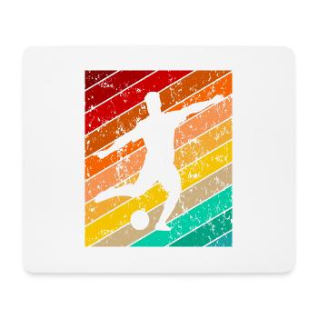 Vintage Retro Fussball Fussballspieler Fussballer - Mousepad (Querformat) - Weiß - Vorne