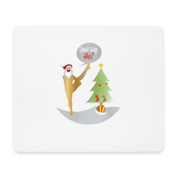 Yoga Shirt Weihnachten Say Ho, Nikolaus, Santa - Mousepad (Querformat) - Weiß - Vorne