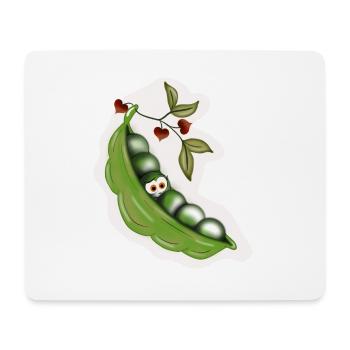 Erbsen - Mousepad (Querformat) - Weiß - Vorne