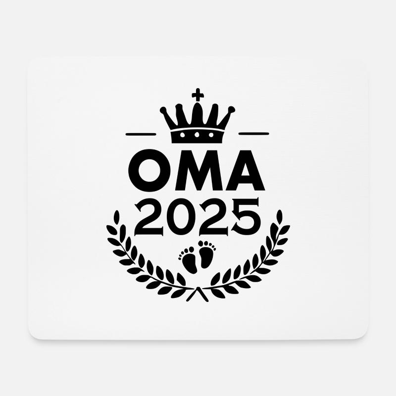 Oma 2025 - Mousepad (Querformat) - Weiß