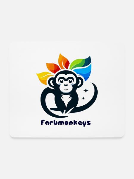 Farbmonkey - Mousepad (Querformat) - Weiß