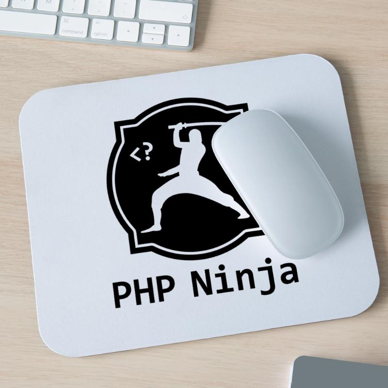 PHP Ninja - PHP Programmer Coder Nerd Webdesign Mouse Pad (horizontal)