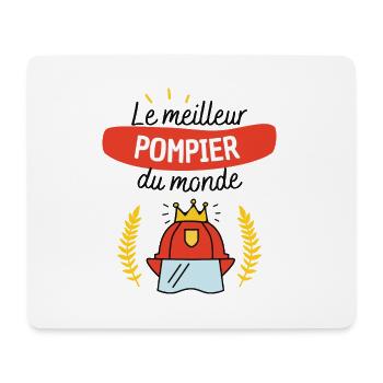 La meilleur pompier du monde - Tapis de souris (format paysage) - blanc - Devant