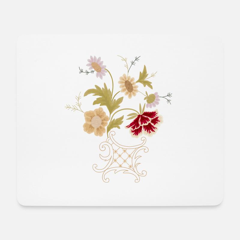 Stickerei - Mousepad (Querformat) - Weiß