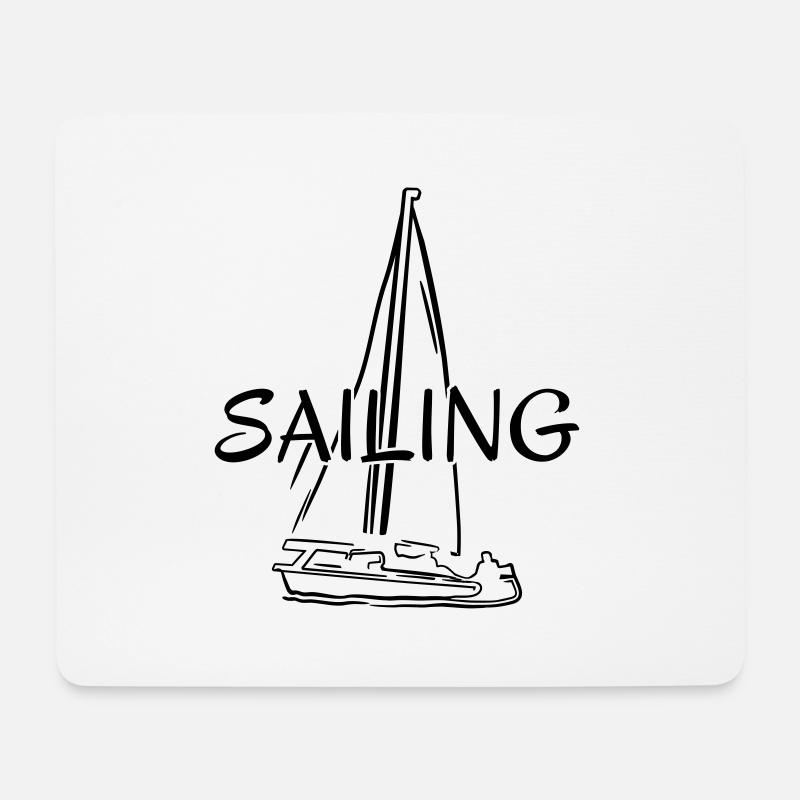 Sailing, sailboat - sailing - Mouse Pad (horizontal) - white