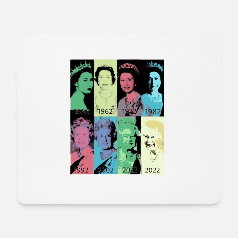 Queen II - Elizabeth England - Queen of England, - Mousepad (Querformat) - Weiß