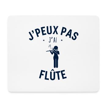 J peux pas j ai Flûte - Tapis de souris (format paysage) - blanc - Devant