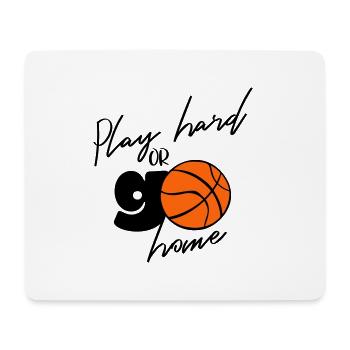 BASKETBALL PLAY HARD SLAM DUNK TEAM GO HOME MOTIVE - Mousepad (Querformat) - Weiß - Vorne