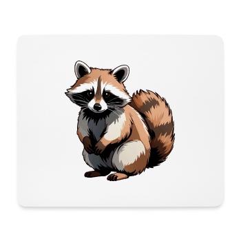 Waschbär - Cute Animal Sticker - Mousepad (Querformat) - Weiß - Vorne